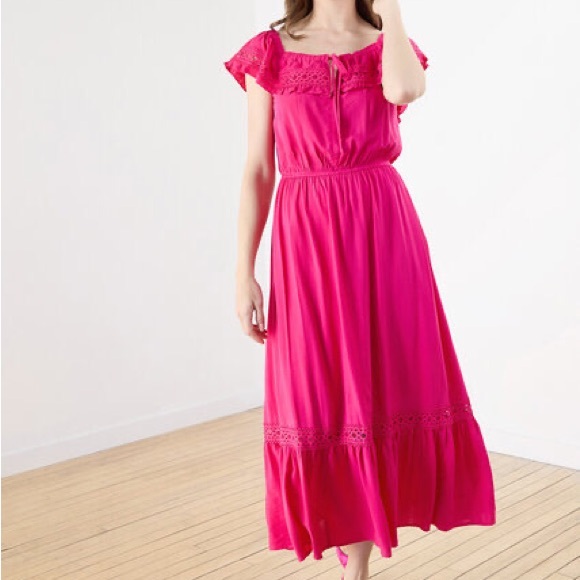 NWT Maxi lace and crochet dress, size L - Picture 1 of 4